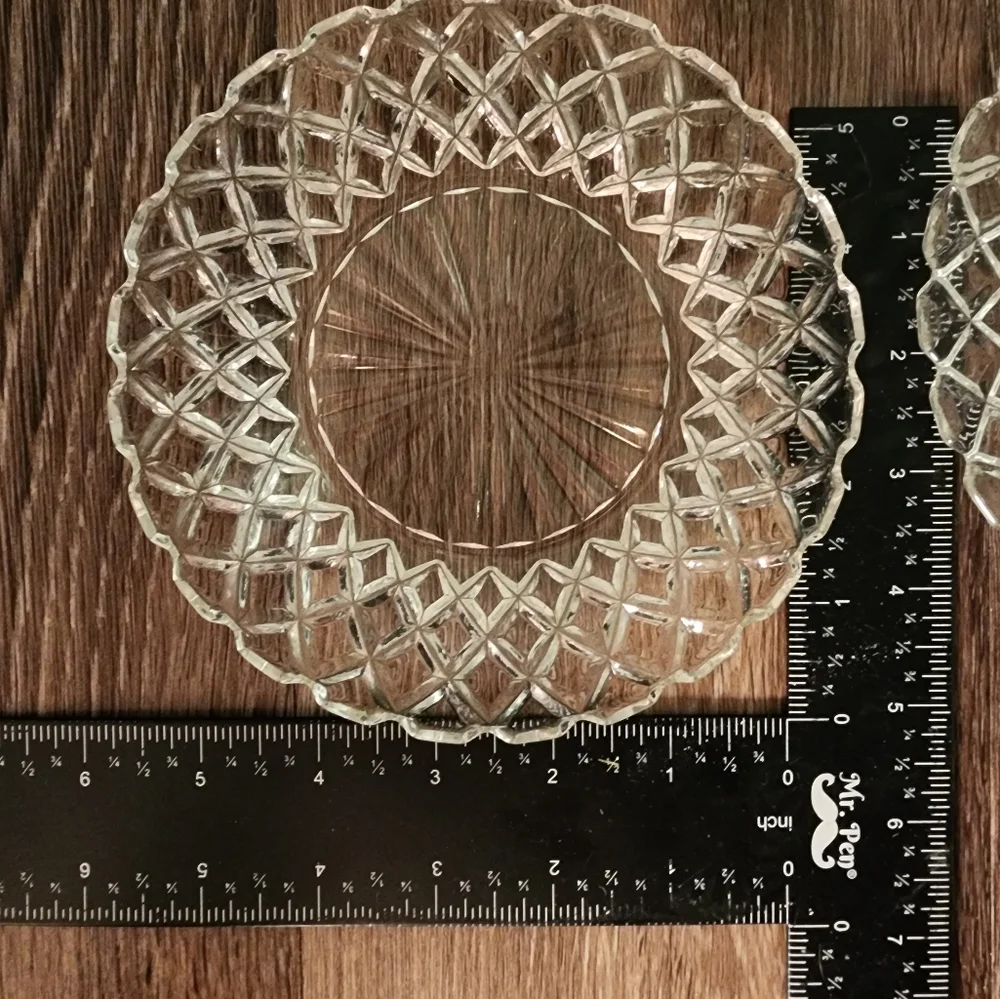 Depression GLASS 1930s 6pc ⚓️ Hocking Waterford Pattern  plates
